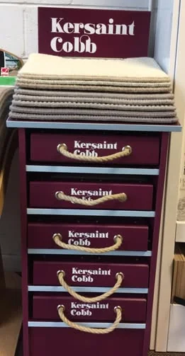 A Kersaint Cobb natural flooring sample stand