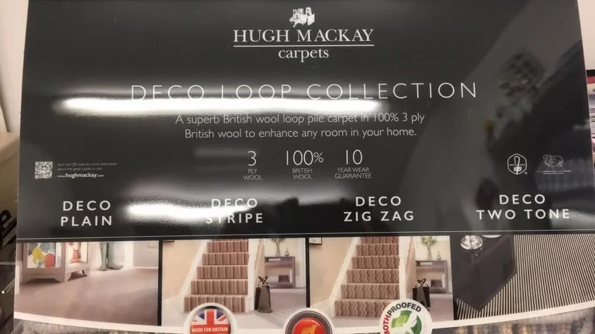 The Hugh Mackay Deco Loop wool carpet collection display