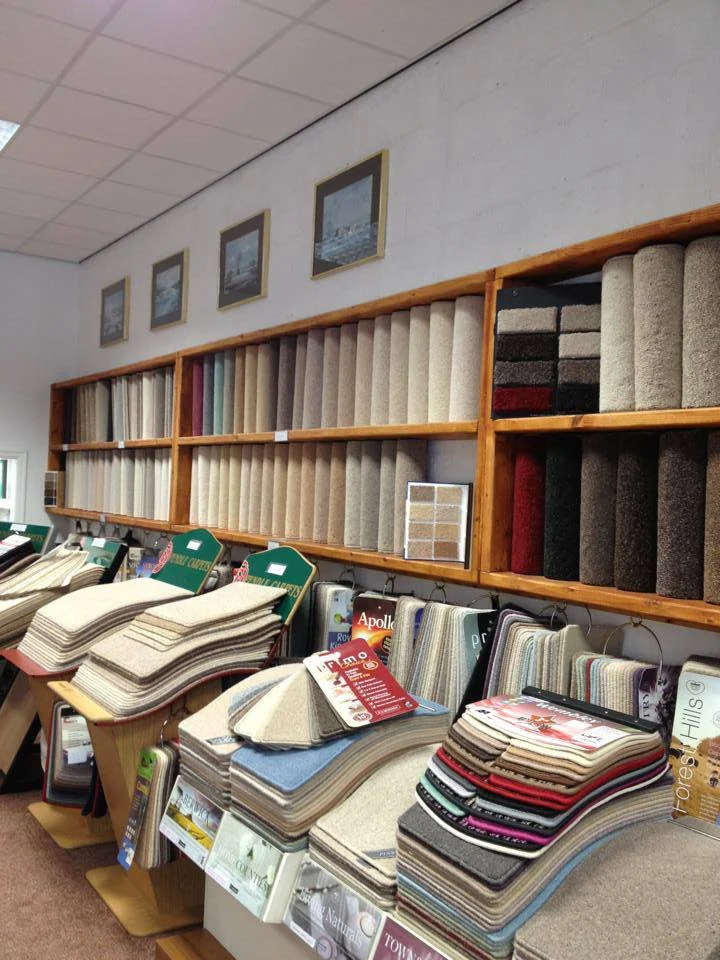 Carpet books and sample stands in the original Chatburn showroom